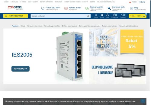 Consteel electronics sterowanie i komunikacja przemysłowa
