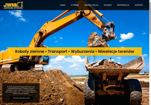 Koparka i minikoparka ziemne prace budowlane JWM