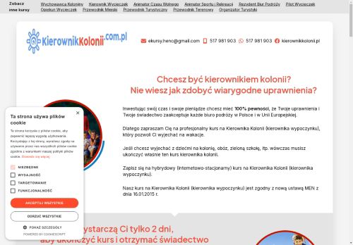 Kurs online: Kierownik kolonii. Rzetelna i praktyczna wiedza!