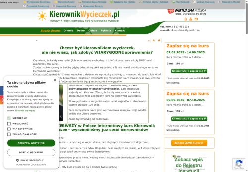 Internetowy kurs na i dla Kierowników Wycieczek! Praktyczna wiedza.