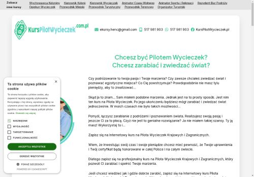 Kurs pilot wycieczek ONLINE, w pelni online KursPilotWycieczek. pl