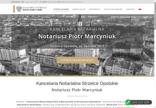 Notariusz Piotr Marcyniuk w Strzelcach Opolskich