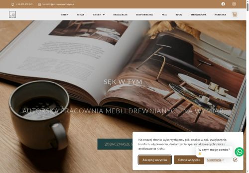 Nowoczesne stoły dębowe na wymiar w Sękwtym