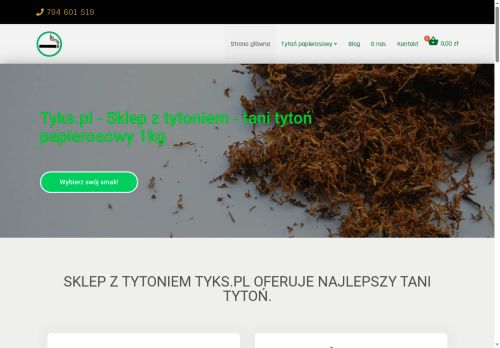 Tytoń papierosowy jakości premium 1kg