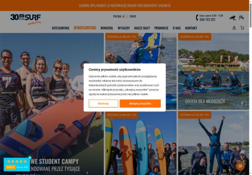 Lekcje windsurfingu w FunSurf